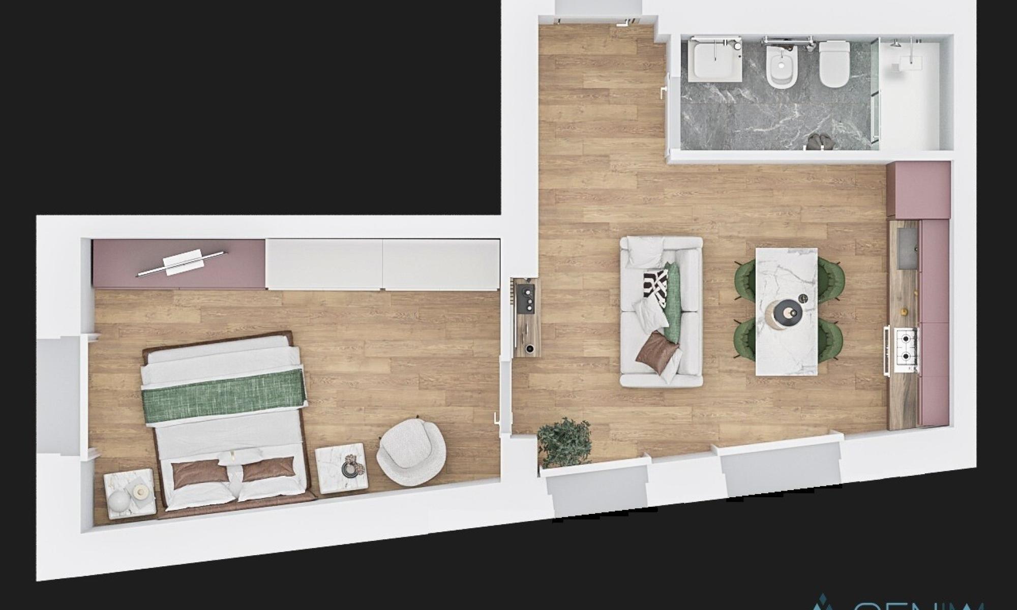 Appartamento 47mq Genova Castelletto