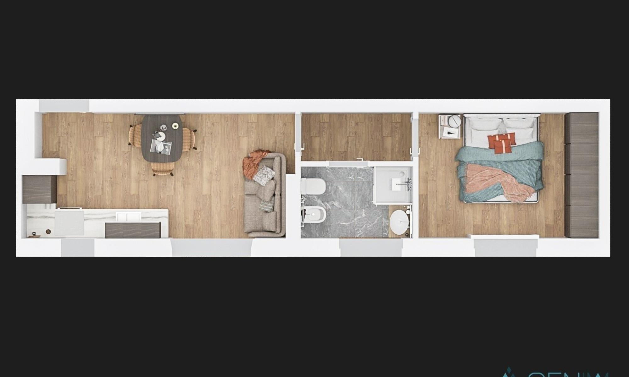 Appartamento 38mq Genova Castelletto