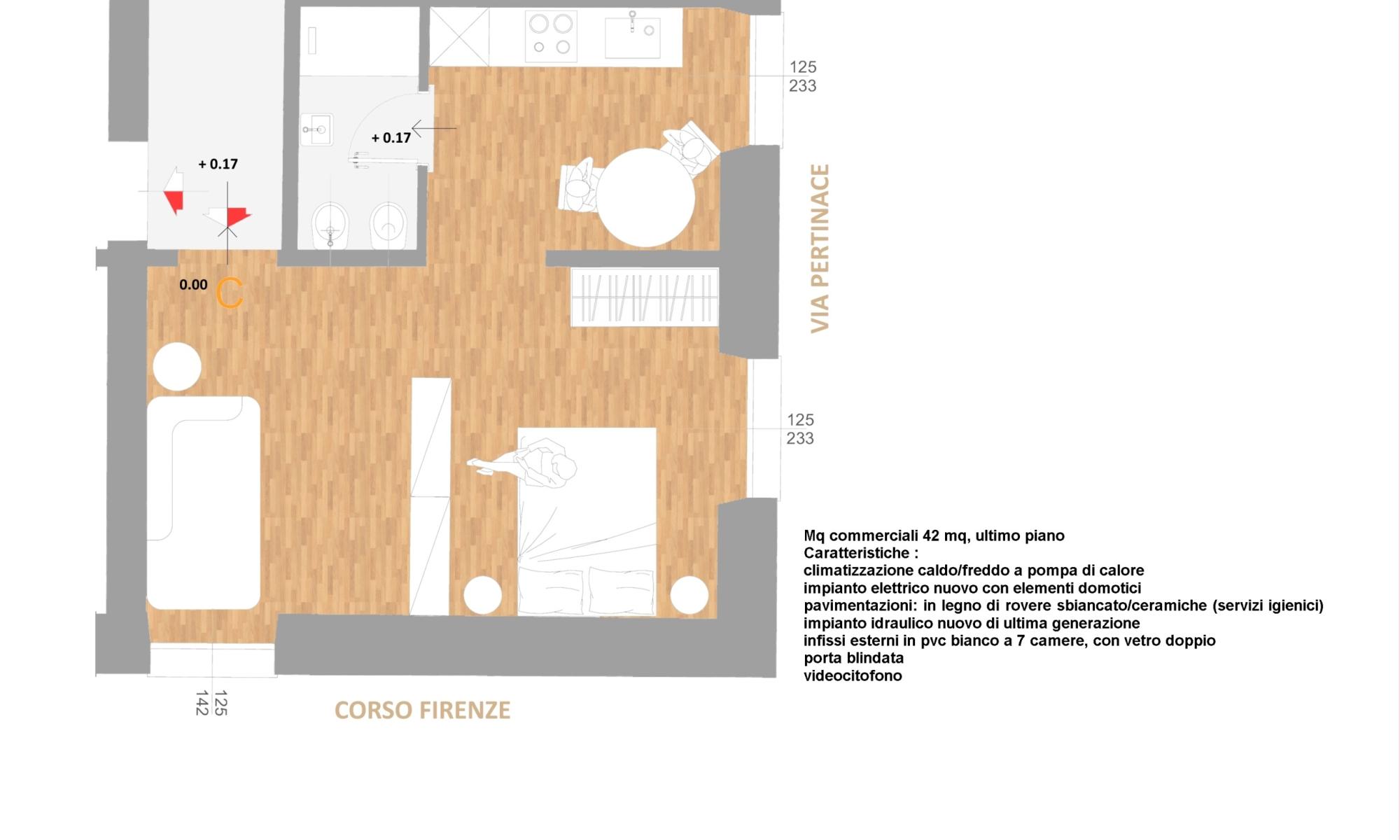 Appartamento 42mq Genova Castelletto